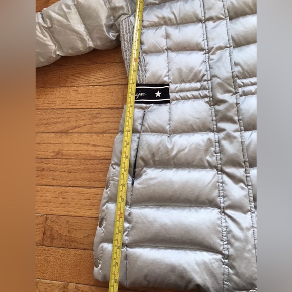 CASTELBAJAC Goose Down Blue Fox Hooded Puffer Coat Womens Size XS - Picture 12 of 16